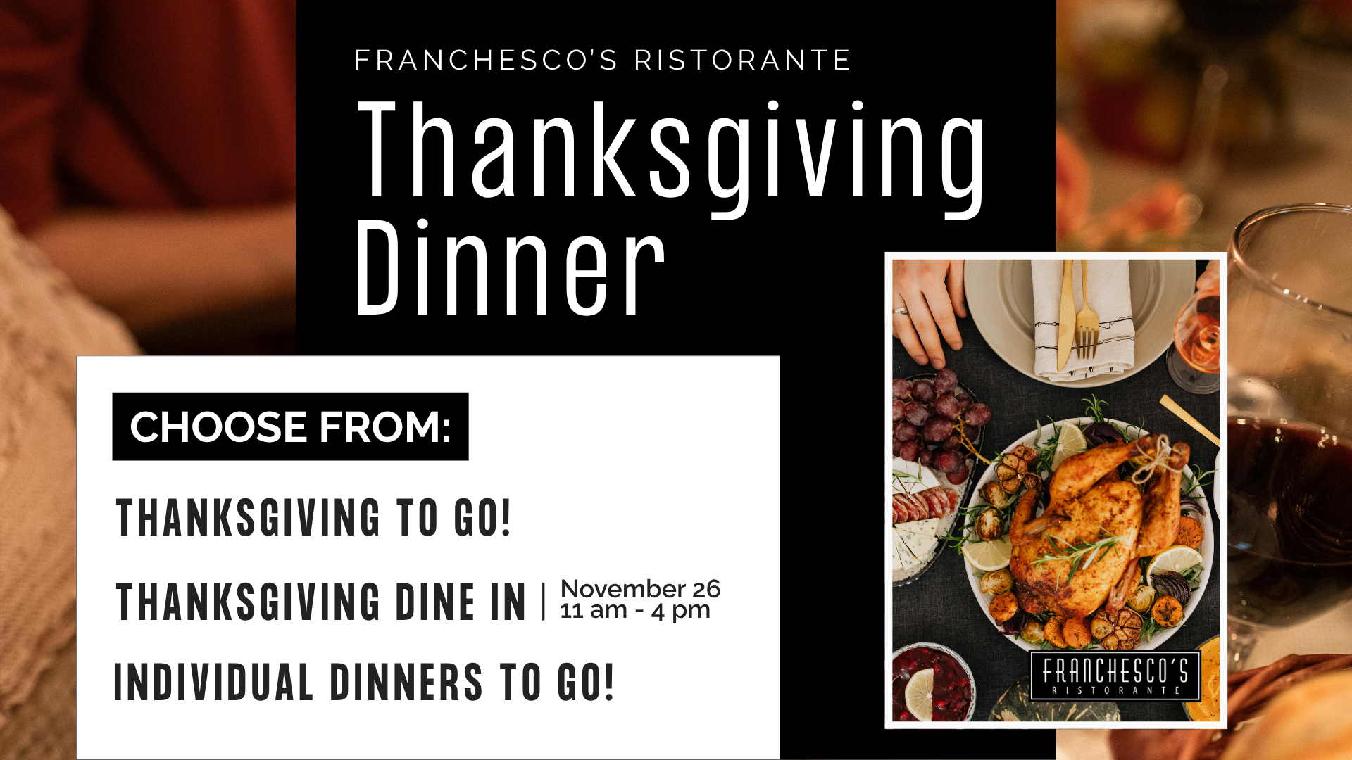 Franchescos - FB Event Graphic - Thanksgiving Dinner